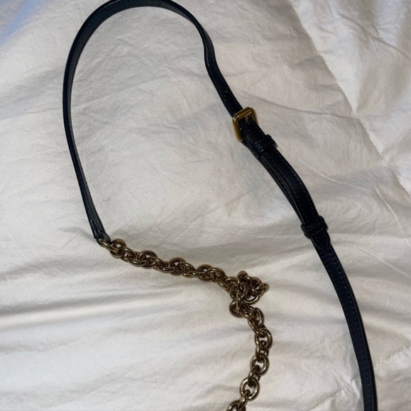 (EUC)AUTHENTIC BIRCH BROWN BURBERRY CLUTCH WITH CHAIN COMES WITDUST BAG - Picture 5 of 6